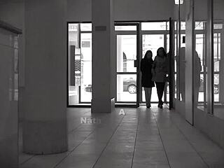 Girl on girl action with two student babes