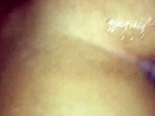 The girl teased her wet pussy, infected with a BBC