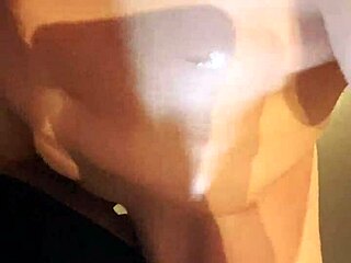 Sexy redhead watched herself getting fucked in the mirror, moaning with pleasure