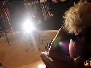 Exotic blonde babe milks cock with juicy tits