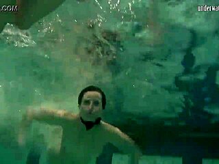 Underwater sex with bouncy tits lesbians Katka Barbara