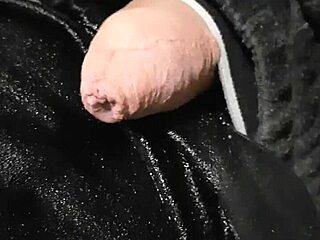 Uncut guy pees in his pants and soaks his underwear