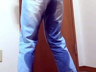 A guy made his sister wet her jeans while taking a piss