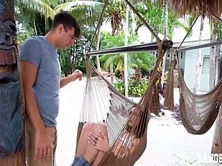 A hot teen gets interrupted while getting wet and horny