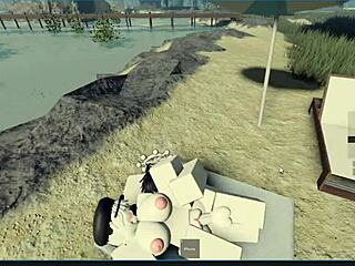A beauty from Roblox got fucked directly on the beach by a huge dick
