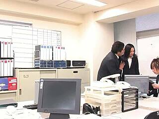 Petite secretary caught in a steamy office encounter
