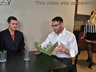 Secretary Slut Jennifer Mendez in Wet 3on1 Gangbang with Anal DP and Cum in Mouth