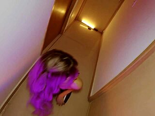 The corridor is my playground, and I love being taken hard here
