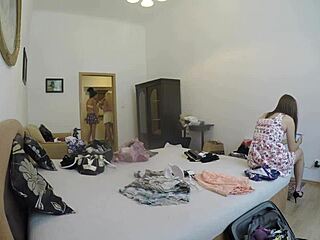 Super Hot Sexy Girls Turn Try-On Haul Into Wild Lesbian Party in High Heels