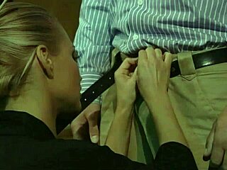 A blonde Geisha caters to the sexual desires of her master with intense passion